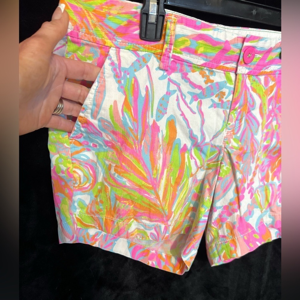 🩷💚Lilly Pulitzer | Callahan Scuba To Cuba Shorts  SZ 8- EUC🩷💚 - Picture 7 of 13